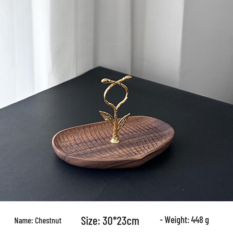 Walnut Wood Tiered Dessert & Snack Plate Large (26)