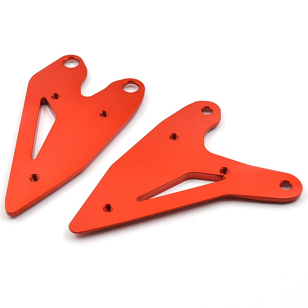 LEDISHUN Footpeg Heel Plate Guard Protectors for Kawasaki Ninja 400 Z400 Ninja 250 Z250 Z Ninja (2018-2024), (2019-2024), E-1 E-1 (2024) (Red)