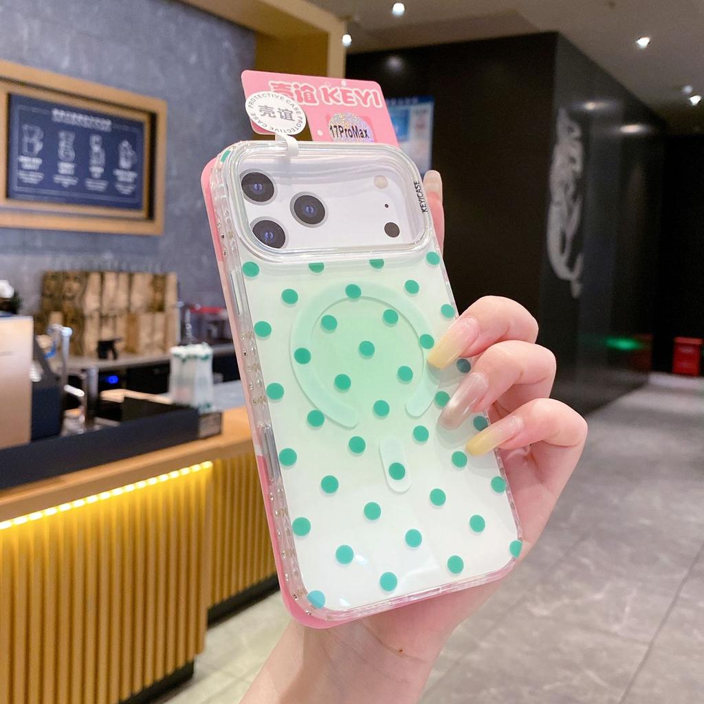 Applicable To iPhone17proMax Carat Magnetic Mobile Phone Case Apple 15 Smudge Polka Dot 15 Protective Case