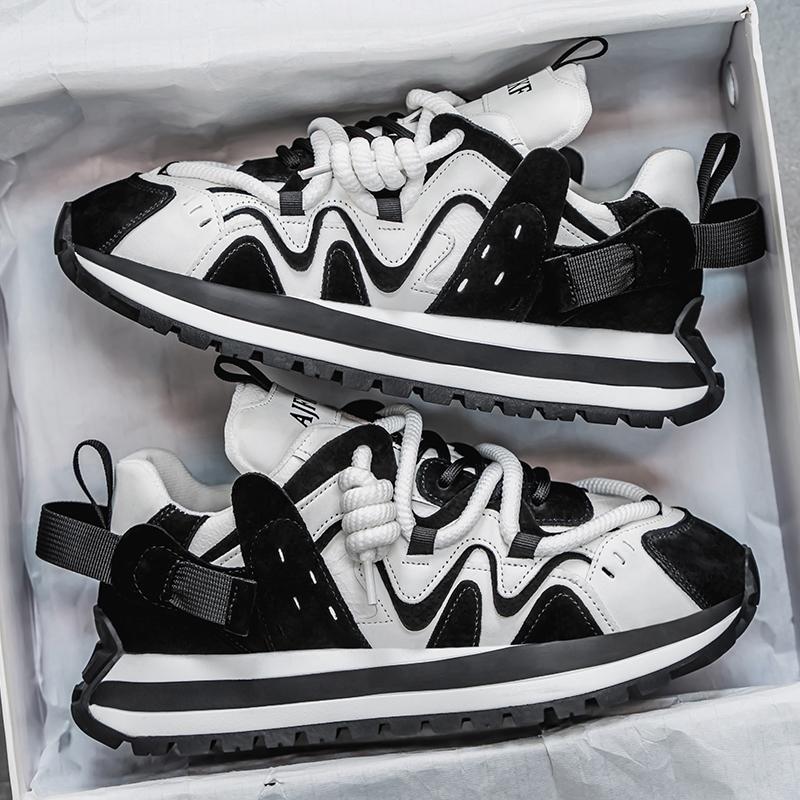 Мужская обувь, новые модные кроссовки с толстой подошвой, увеличивающие рост, для активного отдыха, противоскользящие, удобные, повседневные кроссовки 39 чёрный