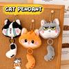 Cute Long-Tailed Kitten Plush Doll Pendant Cartoon Stuffed Doll Keychain Bag Charm Backpack Hanging Decoration Key Holder