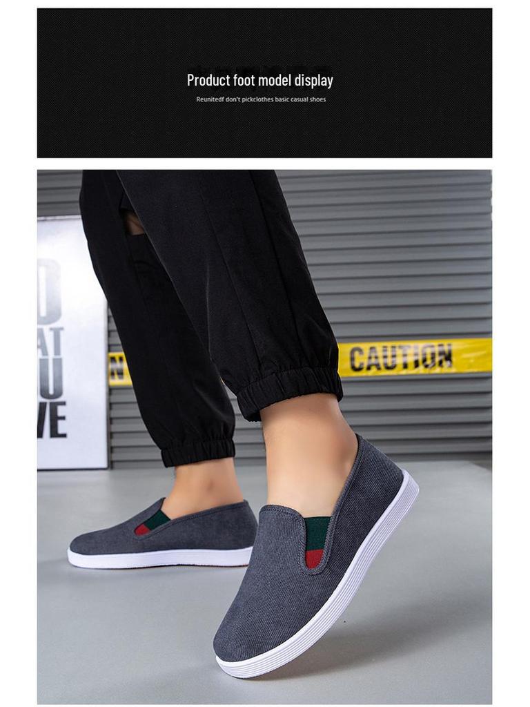 Herren Trendige Rutschfeste Cord-Slipper Arbeitsschuhe