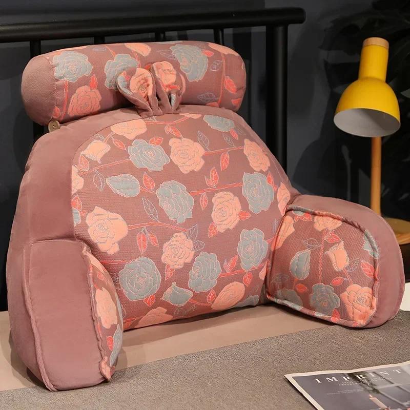 Three Layer Cotton Yarn Cartoon Backrest Detachable Soft Pregnant Women's Rest Pillows Multifunctional Reading Sofa Backrest