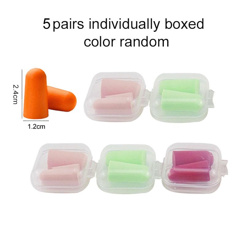 

5/10 Pairs Swimming Earplugs Color Boxed Portable Waterproof Hearing Protection Suitable For Sleeping Studying Reusable TMZ