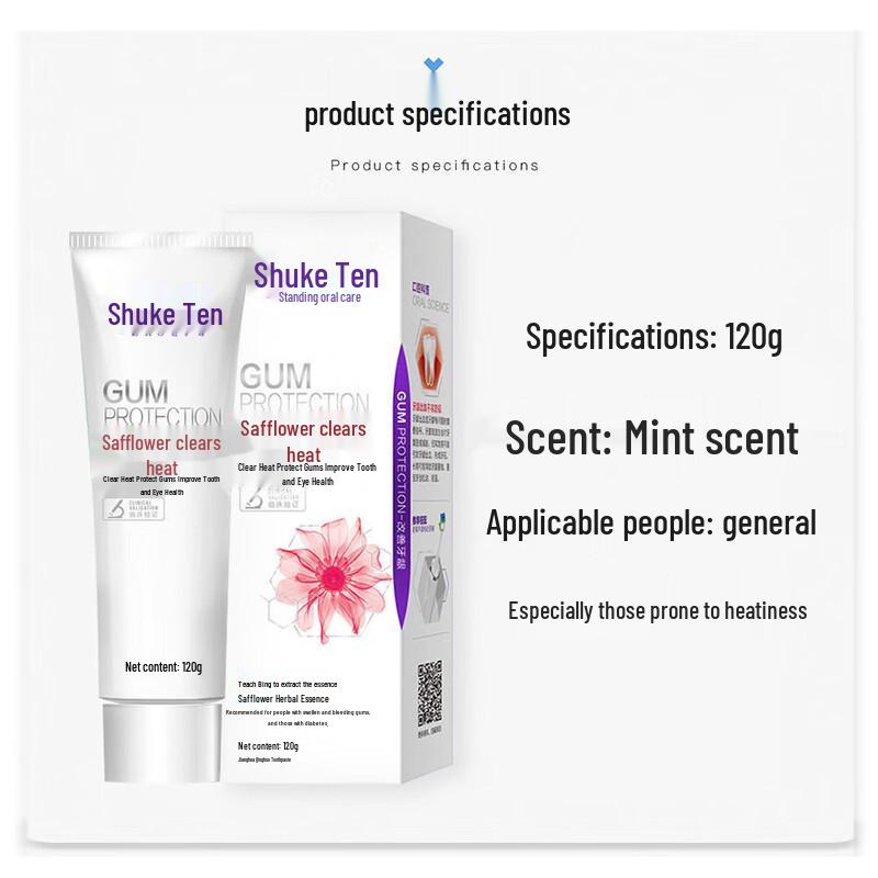 Shuke Safflower Anti-Inflammatory Mint Toothpaste, 120g