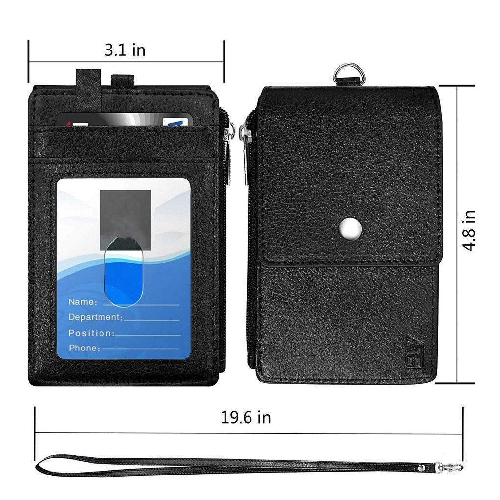 Cards Anti-theft Holder Case Multi-Compartments PU Leather Desk Purse Hasp Organizer Wallet Travel Office Business