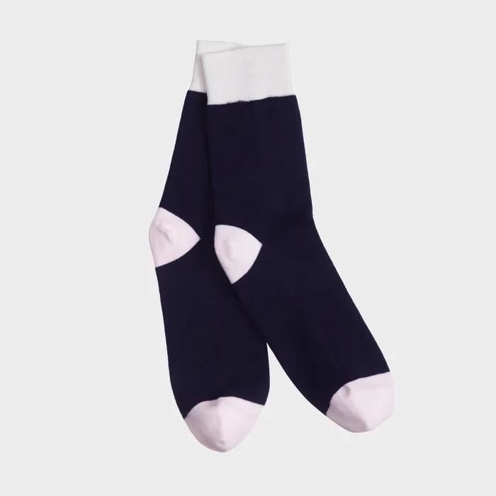 Orchid Block Socks Dark Navy