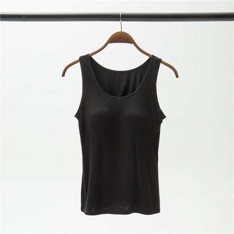 

Vest bra one-piece white suspender with chest pad suspender vest women s inner cover beautiful back backing underwear S