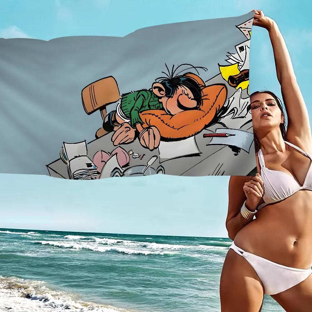 Gaston Lagaffe Beach Towel For Kids Bath Pool Vacation Gift Picnic Party Gift