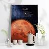 Mysterious Mars Red Desert Planet Poster Milky Way Sky Kids Room Decor Wall Scandinavian Mars Painting Nordic Style Poster Gift No Frame