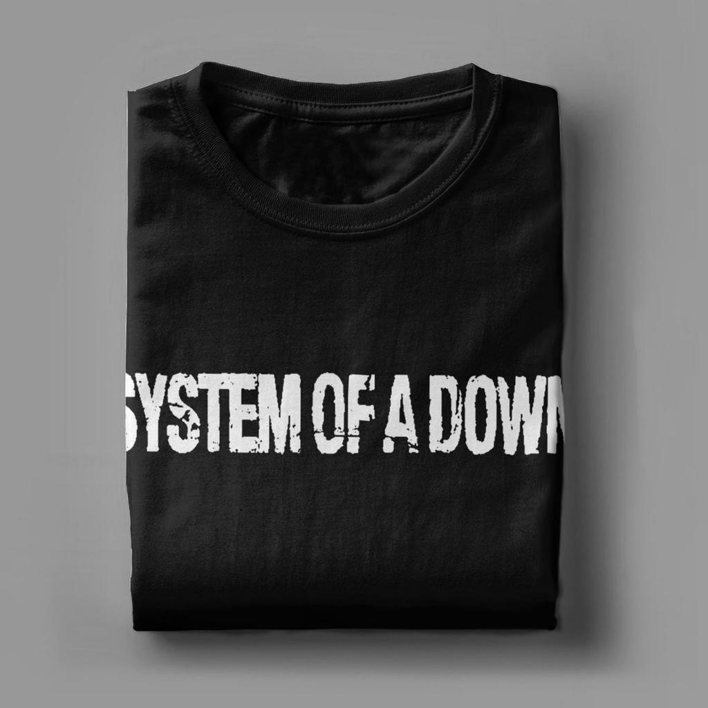 System Of A Down Men T Shirts Band Casual Tees Short Sleeve Crew Neck T-Shirts Pure Cotton Gift Idea Tops