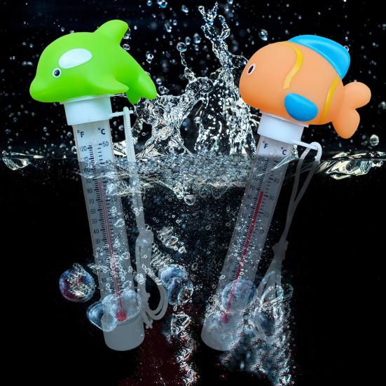 Floating Swimming Pool Thermometer Cartoon Animal Shape Water Thermometer for Pools Spas Aquariums Easy Read Pond Thermometer