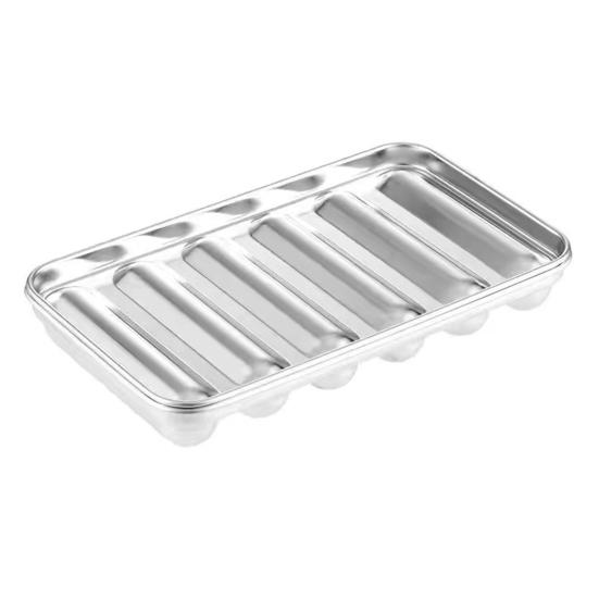 

Форма для сосисок из нержавеющей стали, 6-гнездная форма для хот-догов для домашней кухни, антипригарный инструмент для выпечки, детская еда, сосискоделательная машина с крышкой