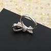 Vintage Hot Brand Women's Ring Luxury Jewelry For Women Designer 925 Silver Bowknot Ring High Quality Fashion Lady Party Rings