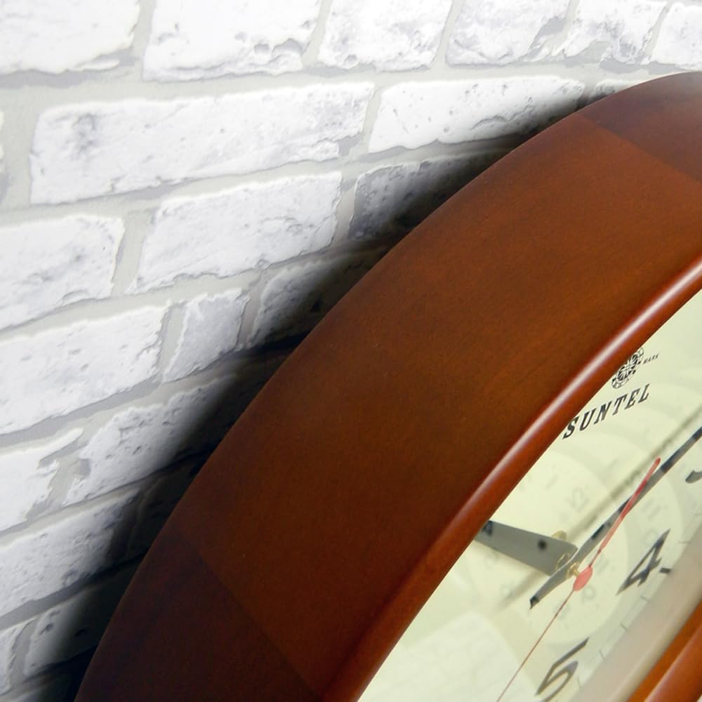 Santell Simple Wall Japanese-made Clock, Brown, QL699-BR