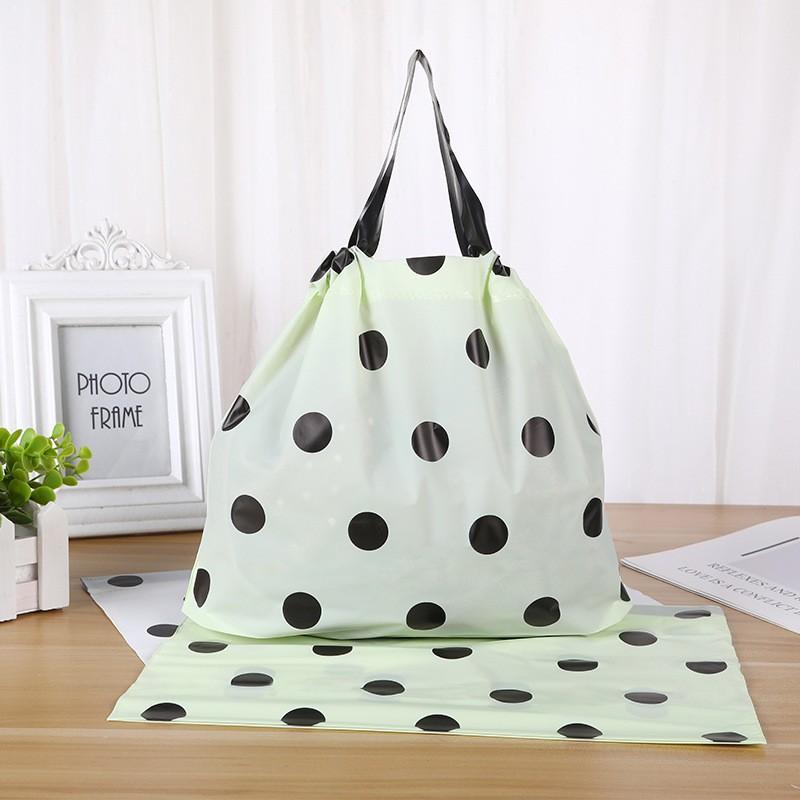 

1 шт. Подарочный пакет Утолщенный Мешок на кулиске Сумки в горошек Упаковка на вынос Сумки для покупок Сумки для одежды зелёный