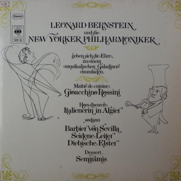 LP Record GIOACCHINO ROSSINI - LEONARD BERNST - Bernstein-Rossini-Festival  SPR25 CBS Germany Classical Used