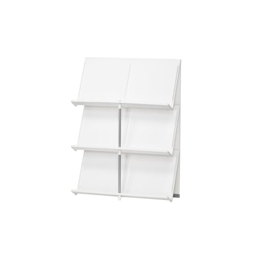 Like-it Shoe Storage, Quick Access for Outings, 3-Tier Shoe Rack, Slim Depth for Everyday Shoes and Sandals, Approx. 45cm W x 17.5cm D x 60.5cm H, Whi