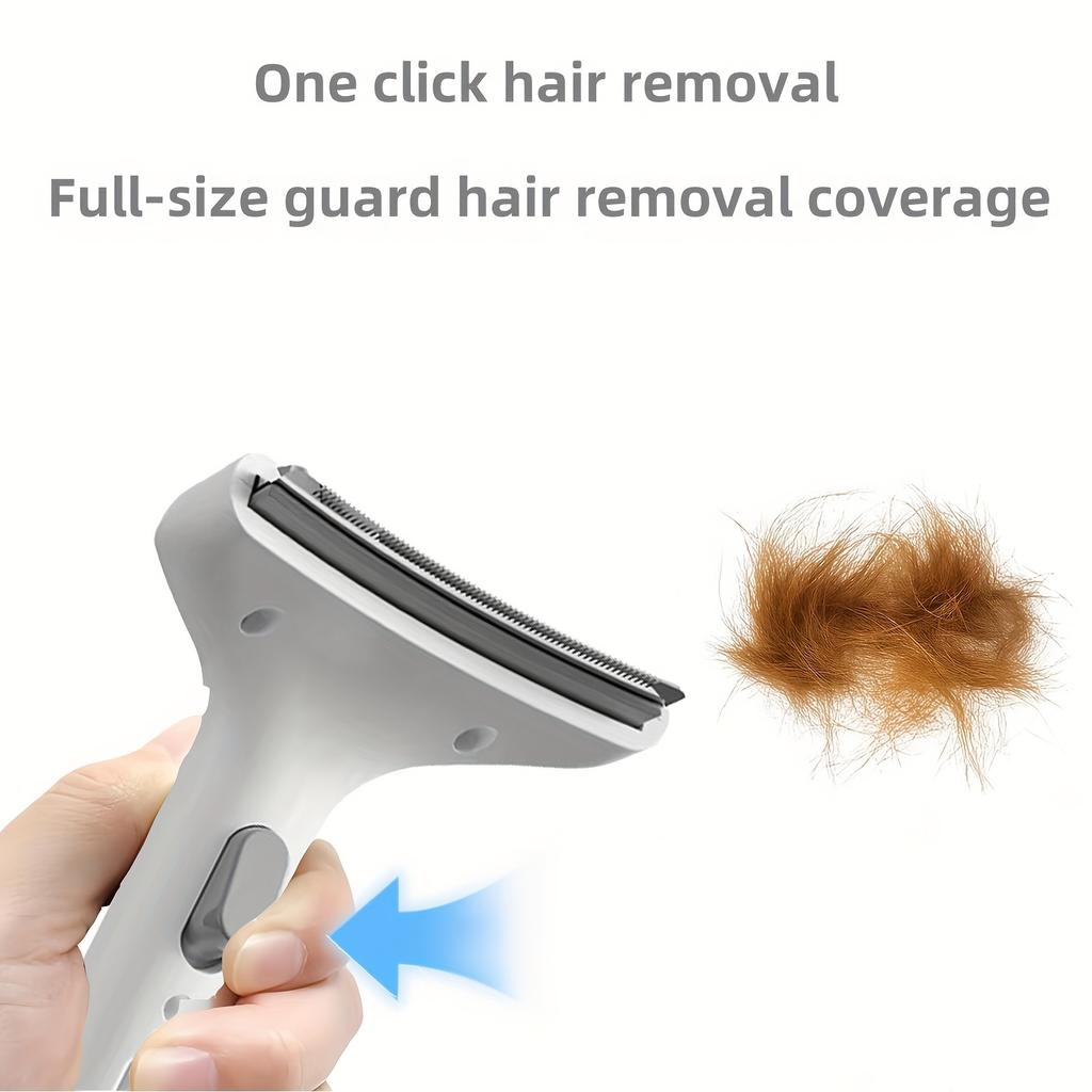 Pet Hair Remover Brush Fur Grooming Tool with Curved Blade for Shedding Control and Hair Thinning Suitable for Dogs and Cats