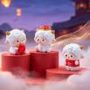 1/6Pcs Zodiac Goat Cartoon Sheep Diy Car Decoration 2027 Goat Year Miniature Ornaments Spring Festival Office Desktop Decor
