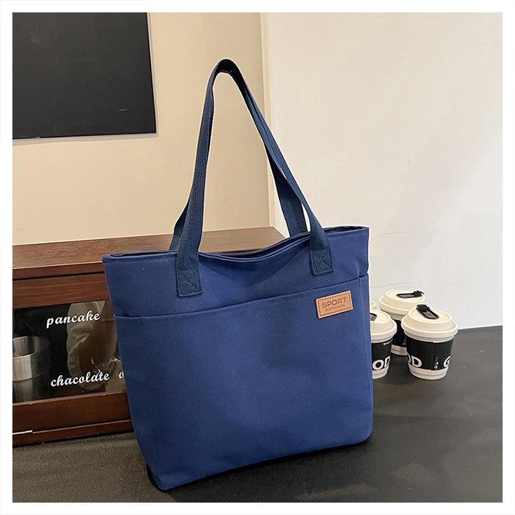 Students Classroom Shoulder Bag Simple Large Capacity Canvas Bag Female Versatile Commuting Literary Tote Bag Handheld