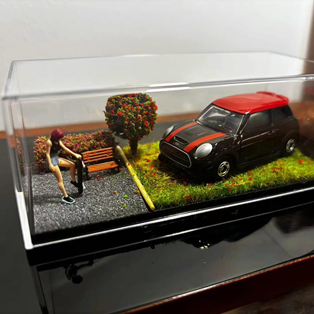 Escena de Estacionamiento Nueva Escala Pantalla Modelo Miniatura Almacenamiento de Coches Modelo Estacionamiento Modelo de Coche Camión Modelo de Plástico Pantalla Colección Fotografía Miniatura