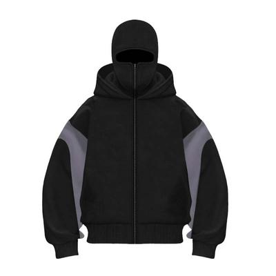 European and American Double Hat Unique Design Hooded Autumn and Winter Men's and Women's Hooded Top Y2K