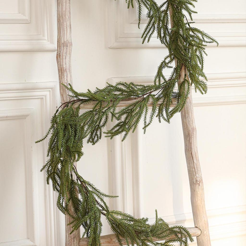 Artificial PE Rattan Leaves for Wall, Door, and Christmas Decor Vines