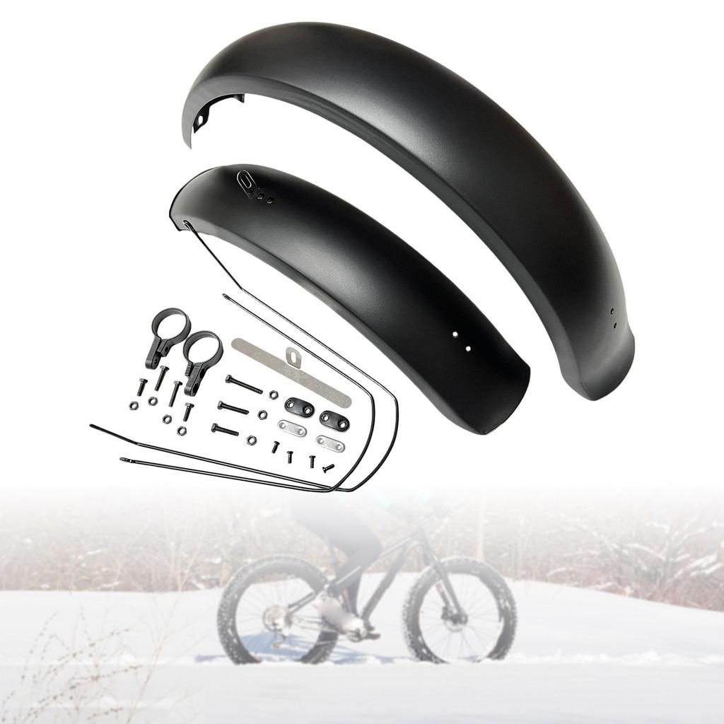 Bike Fenders 26/20" X4.0 Fat Tire Mud Guards Bike Mudguard Front Rear Set Accs for Snowroad Mountain Road Bike Traveling Outdoor