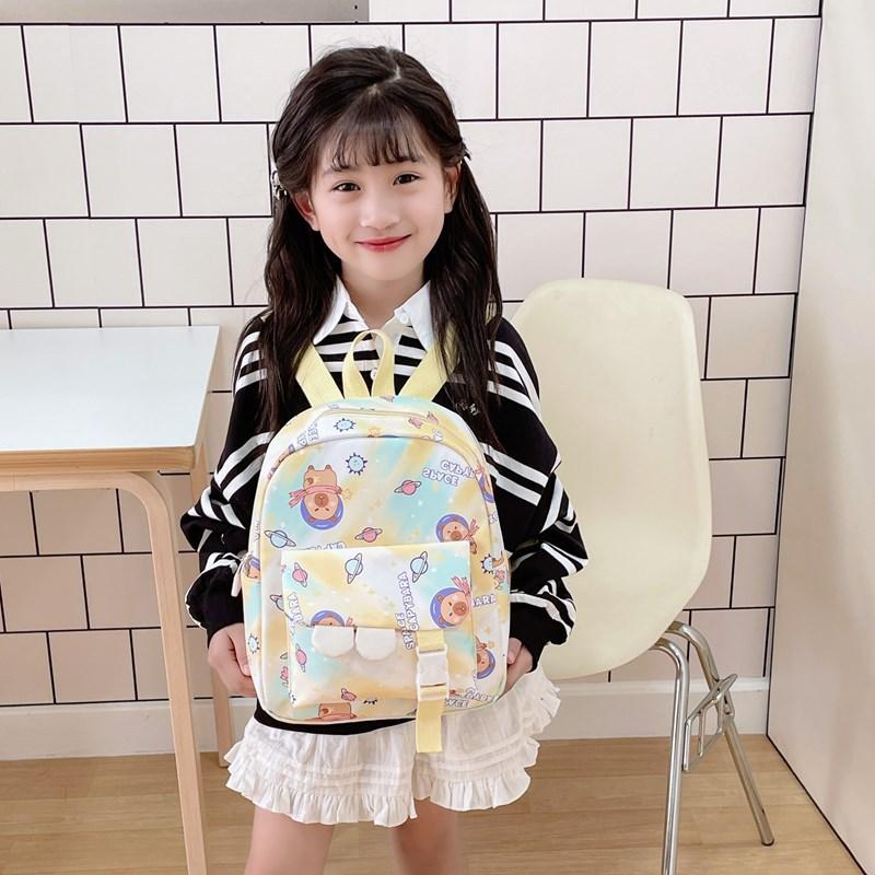 Kindergarten Primary School Students Schoolbag Cute Fun Kapibara Printed Boys And Girls Backpack Children'S Backpack