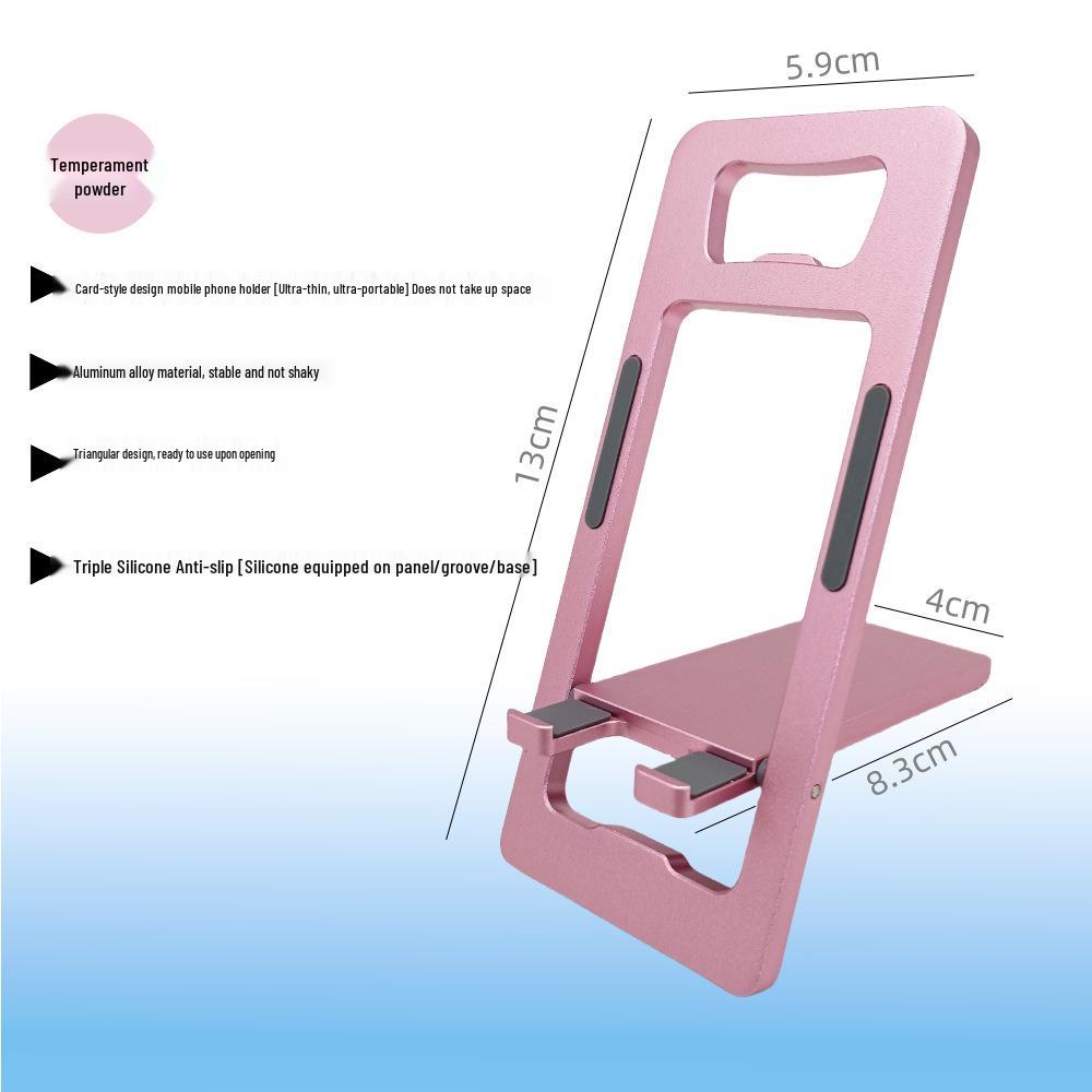 Adjustable Aluminum Phone Holder: Rotating, Folding, Height-Adjustable Desk Stand
