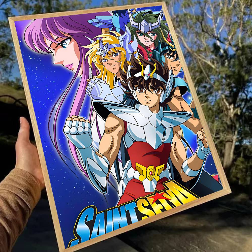 Anime S-Saint Seiya Poster Waterproof Wall Art Sticker For Bar Living Room Vintage Room Decor High Quality Print Gift