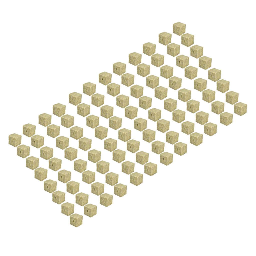 96PCS Plant Seedling Block Stonewool Grow Block Starter Plugs Garden Seedling Block for Agricultural