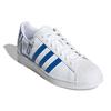 Adidas Originals Superstar Leather Comfortable Casual Durable Low-Top Sneakers Unisex Sneakers White Blue GW5784