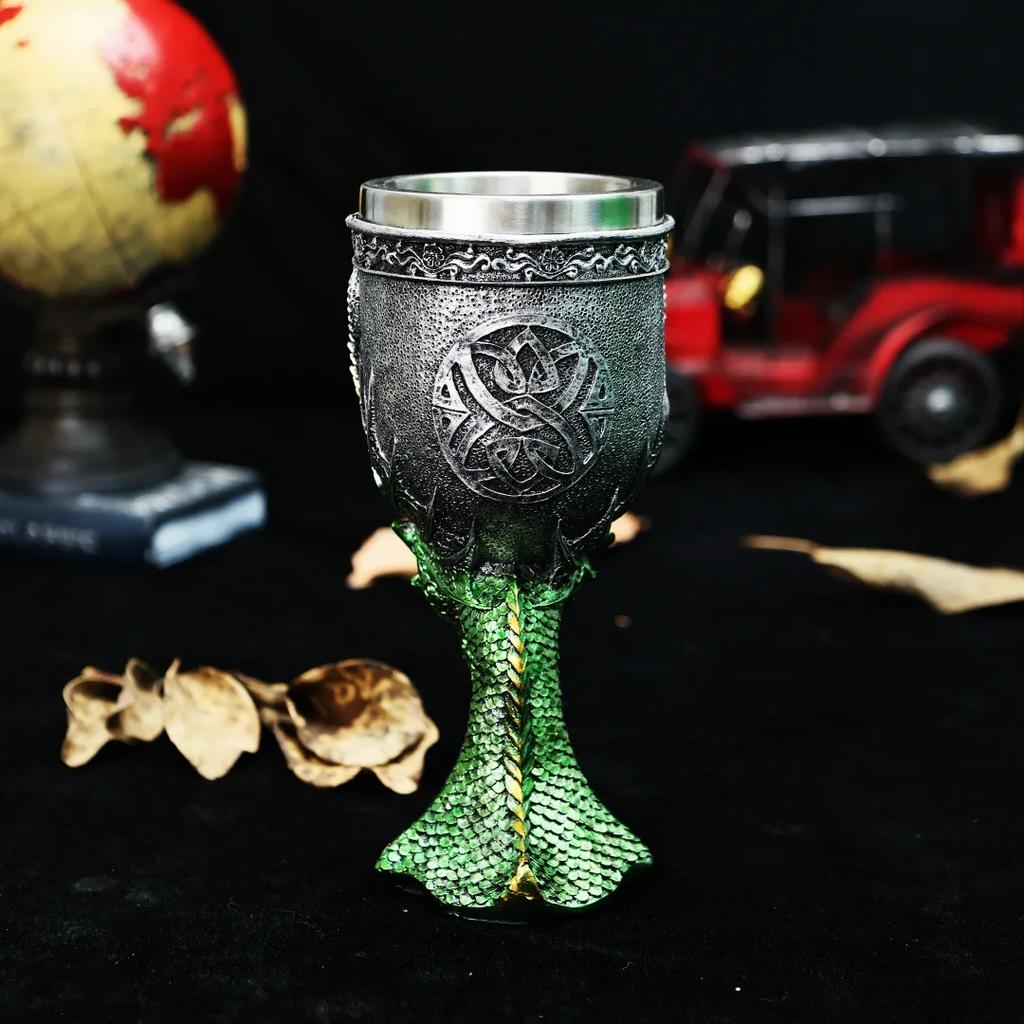 Kelch Drache Trinkbecher Gothic 3D Drache Kelch Weinglas Edelstahl Liner Bierkrug Personalisiertes Geschenk für Halloween