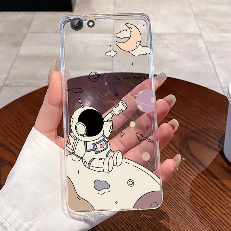 Casing For Vivo Y69 1714 / Y71 Y71A Y71i 1801 1724 Phone Case Transparent Soft Silicone Aesthetic Cute Cat Cartoon Back Cover