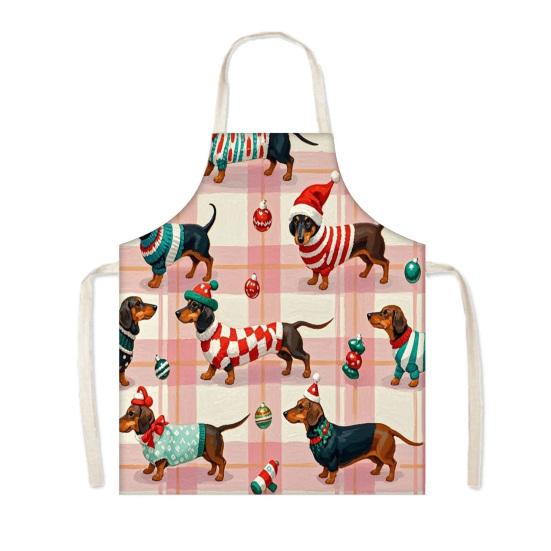 Professional Server Apron Christmas Apron, Waterproof And Oil-proof Kitchen Adjustable Strap Full Coverage Cooking Large Chef for Men Women