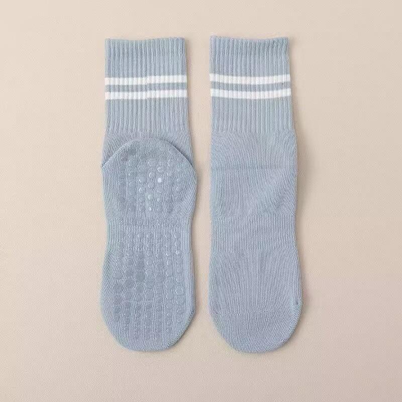 Yoga Socks with Shark Pants, Non Slip Professional Women's Autumn/Winter Mid Length Pilates Adult Sports Fitness Floor Socks