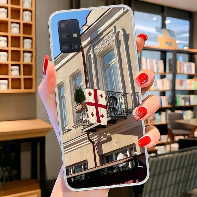 Georgia Flag Cover Phone Case For Samsung Galaxy A12 A22 A32 A52 A72 A02S Phone Case Note 20 Ultra 10 S10 Plus A51 A71 A50S A20S