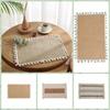 Cotton Linen Table Mat Rectangle Placemats Retro   Dinner Banquet