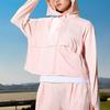 Adidas Solid Color Brand Logo Hooded Sun Protection Jacket Women Jackets Pink IT2489
