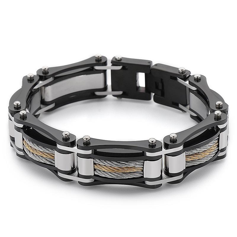 Hip Hop 15MM Men's Cool Bracelets Fashion Mesh High Quality Heavy Bracelet Best Friends Bangles Stainless Steel Party Jewelry