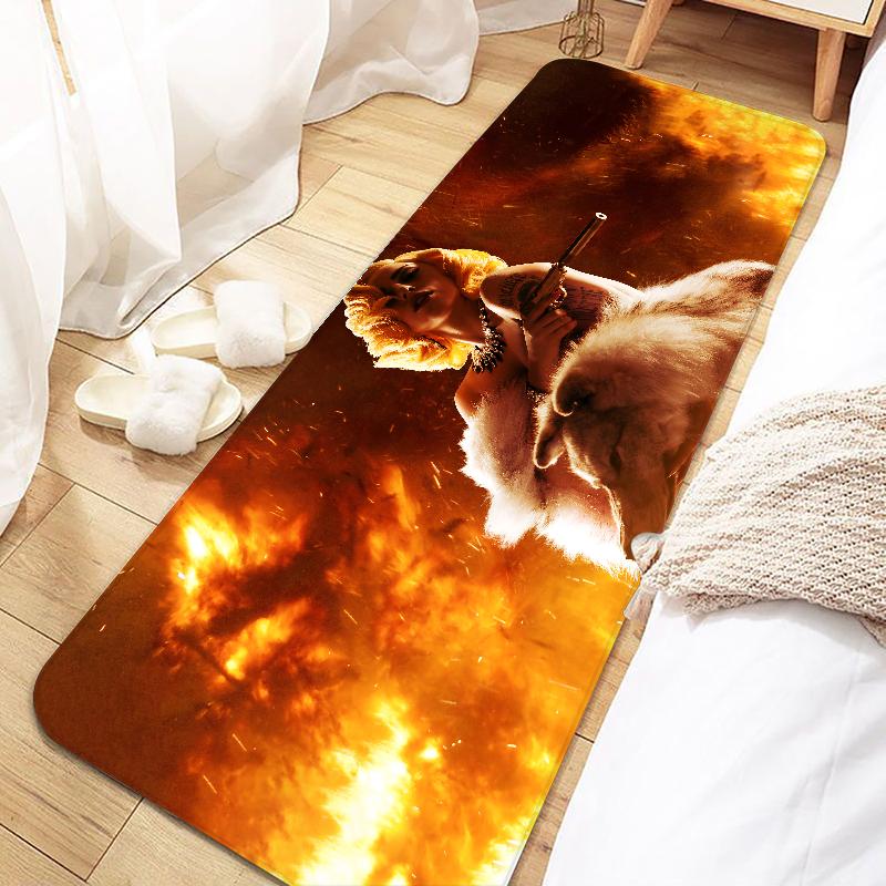 Singer Lady Gaga Door Mat Entrance Non-slip Doormat Washable Kitchen Carpet Living Room Hallway Rugs Bathroom Bath Door Mats