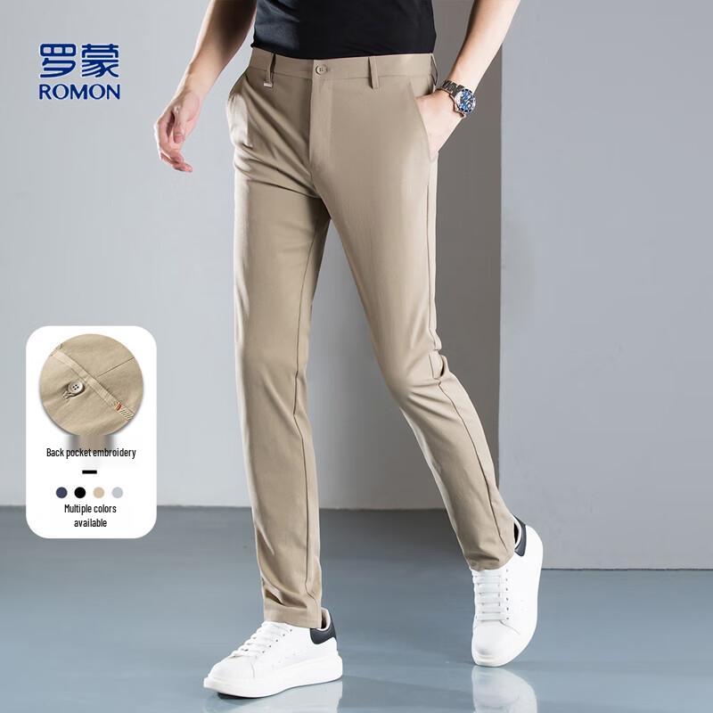 

Romon Men s Lightweight Business Casual Straight Pants 35