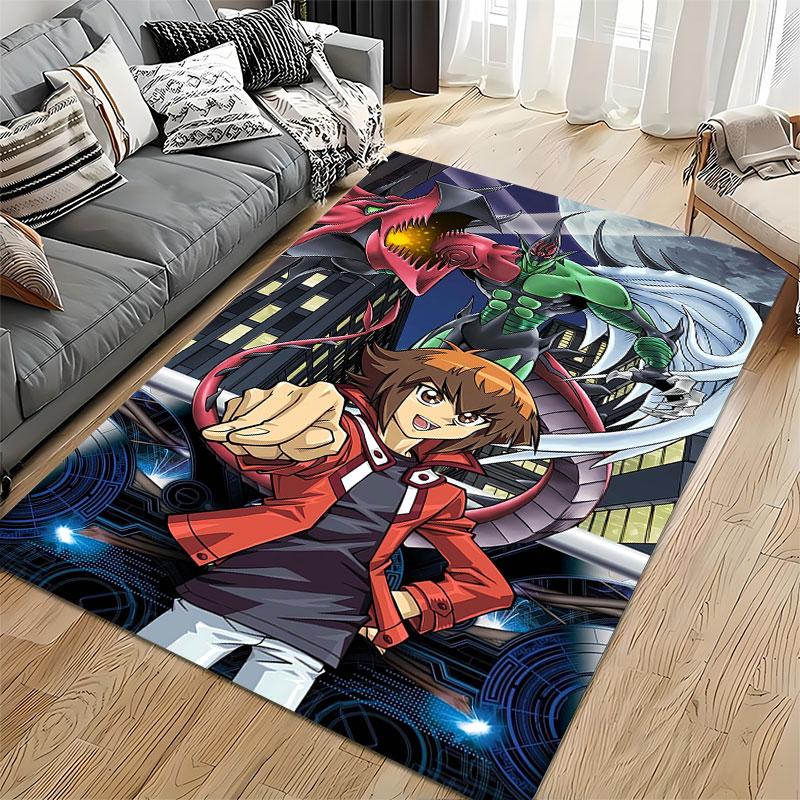 Anime Hero with Dragons suitable as a non-slip mat for the living room or bedroom sofa