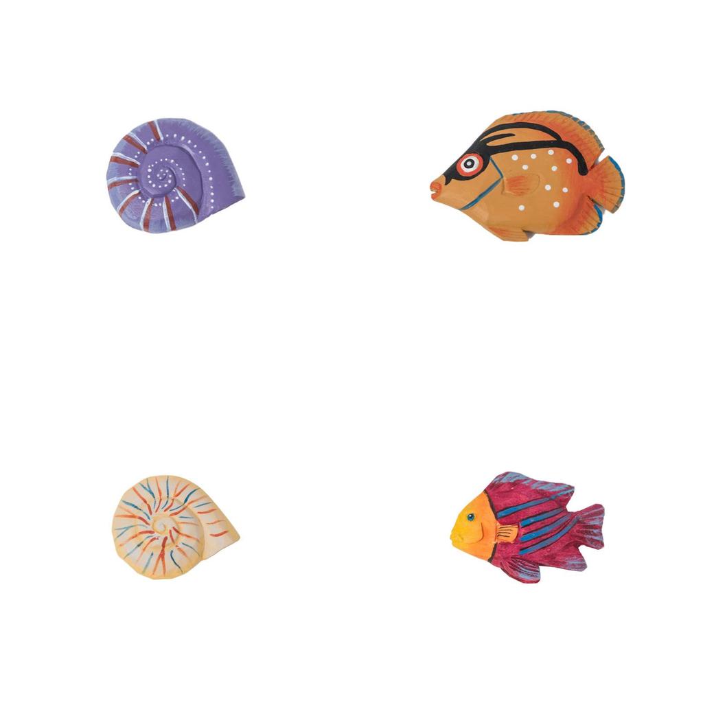 Holztiermagnet-Set mit rundem Design für Heimdekoration und als Geschenk