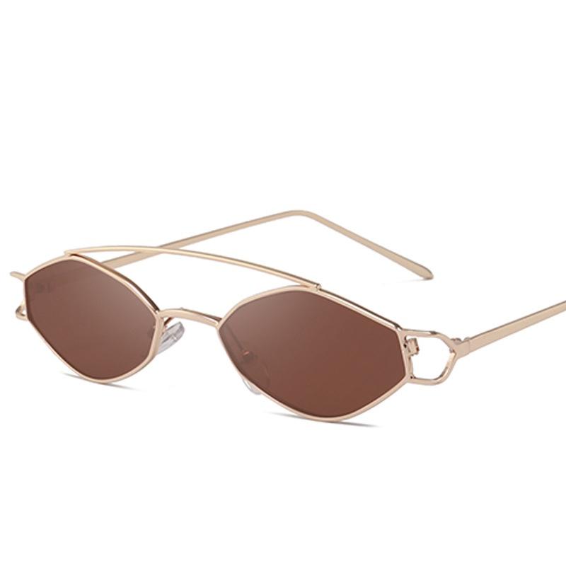 Timeless Women Vintage Sunglasses With Retro Small Metal Frame And Pc Lenses