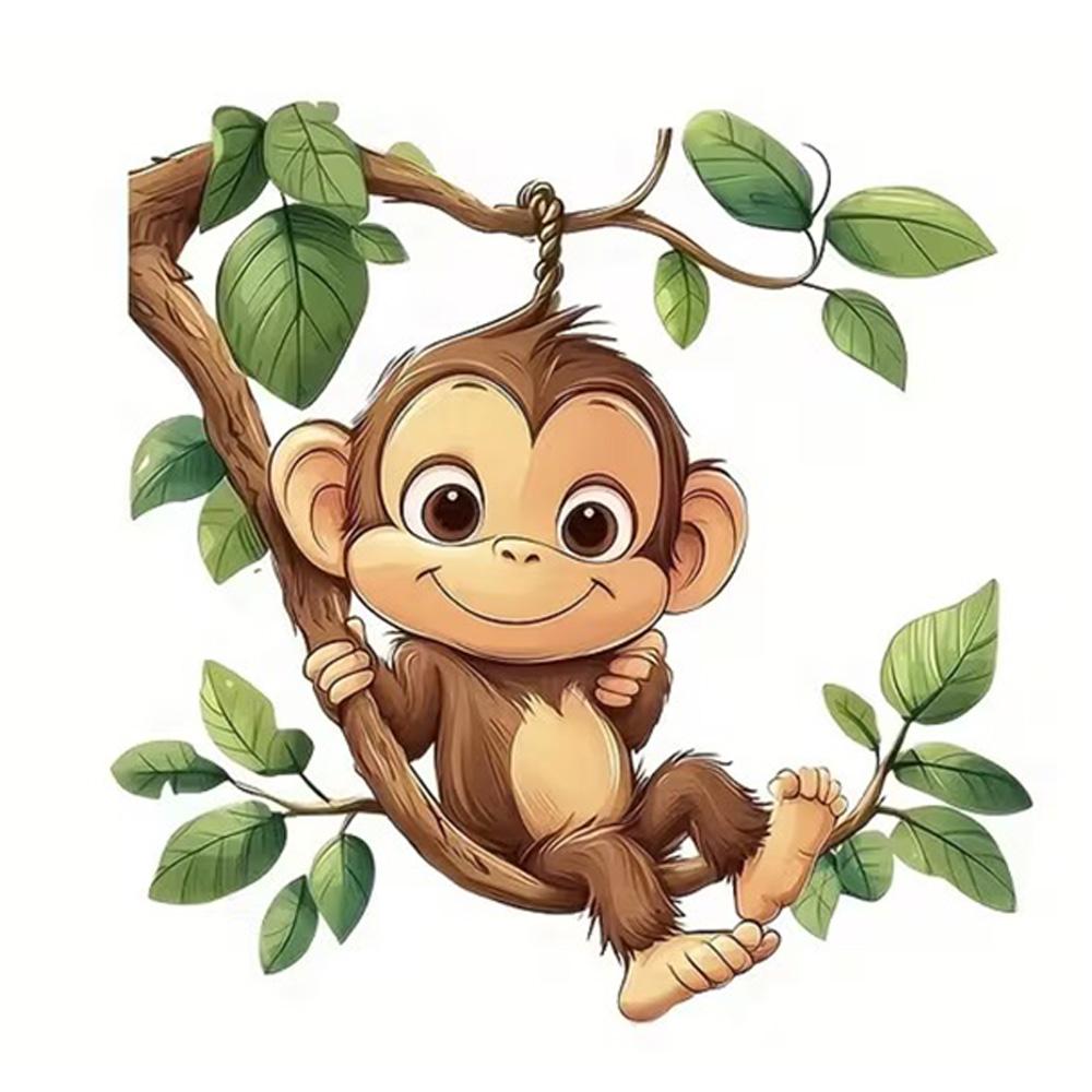 

QT2356#15cm Monkey Sitting on a Branch Car Sticker, Suitable for Laptop, Car, Truck, Van, SUV, Motorcycle, Bumper, Window 15cm-longest side