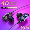 3,5-mm-Kabel-Kopfhörer Geräuschunterdrückung In-Ear Sport-Ohrhörer Dual-Treiber Bass Stereo Gaming-Headset HiFi-Musik-Ohrhörer mit Mikrofon