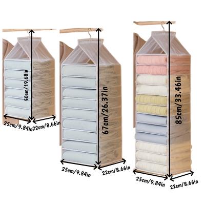1pc Wardrobe Hanging Storage Bag Cabinet Organizer For Pants Socks T-Shirt Underwear Organizer Hanging Closet Organizer